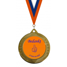  Medaille: Bedankt je bent een held - Oranje